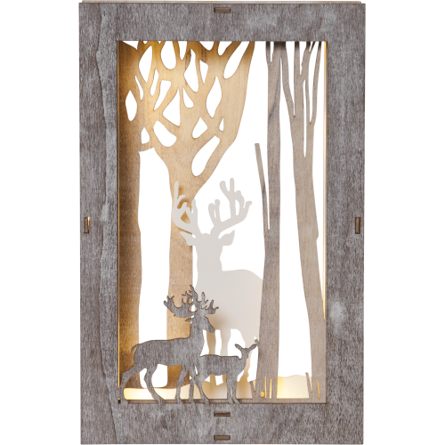 Decoratiune luminoasa din lemn maro Fauna 410415 Eglo