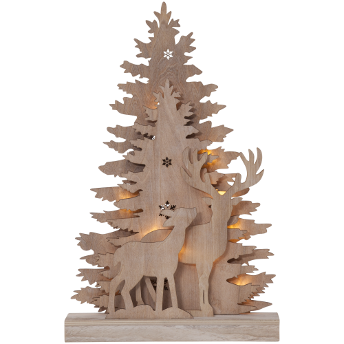 Decoratiune luminoasa din lemn maro 44cm Fauna 410416 Eglo