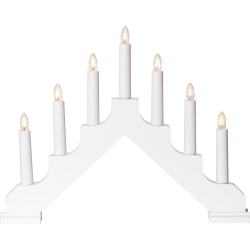 Sfesnic alb din lemn, E10 7x3W, ADA 410456 Eglo