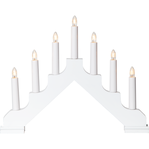 Sfesnic alb din lemn, E10 7x3W, ADA 410456 Eglo