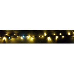 Instalatie Alb Cald 5m 50 LED cu FLASH sir fir negru - exterior DD 9003 gama sistem PROFI