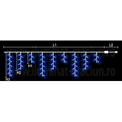 Instalatie streasina sir 180 LED Albastru 500x70cm - exterior gama S-OUT