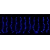 Instalatie perdea ploaie sir LED Albastru 4.5x1m fir transparent interior - imagine 1