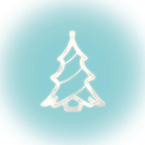 Decor pentru fereastră cu LED brad KID412