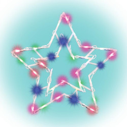 Decor pentru fereastră cu LED stea KID503 B/M