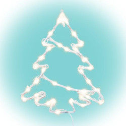 Decor pentru fereastră cu LED brad KID502WW