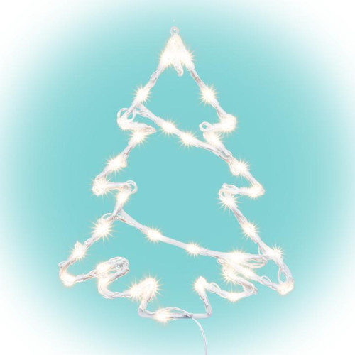 Decor pentru fereastră cu LED brad KID502WW