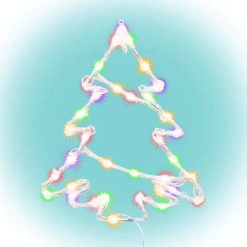 Decor pentru fereastră cu LED brad KID502M