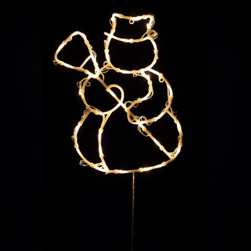 Decor pentru fereastră cu LED om de zapada KID507WW 