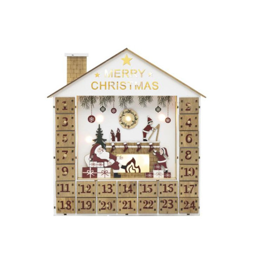 Calendar Advent cu Led-uri Lemn KLW24 Somogyi