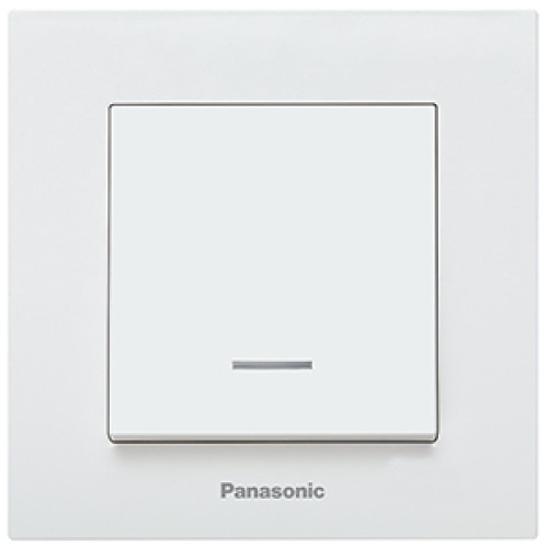 Intrerupator Panasonic KARRE Plus alb cu LED