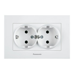 Priza dubla Panasonic KARRE Plus schuko 2P+E
