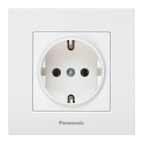 Priza simpla Panasonic KARRE Plus schuko 2P+E